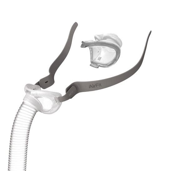 ResMed AirFit P10 frame, short tube and nasal pillow without headgear